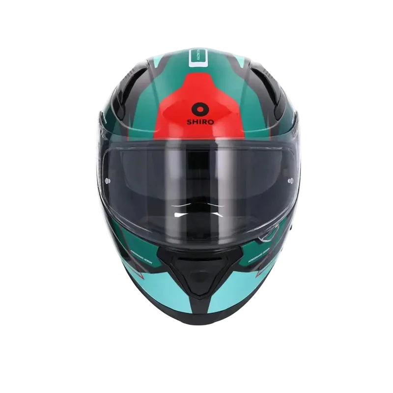 SHIRO KATANA ORBE CICLO INTEGRALE CASCHI DI MOTO VERDE ROSSO