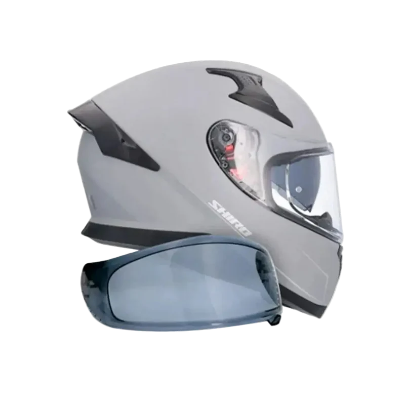 SHIRO KATANA SOLID INTEGRALI CASCHI DI MOTO TITANIUM OPACO