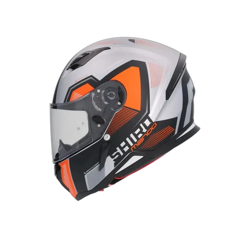 SHIRO HUNTER SH-890 INTEGRALE CASCHI DI MOTO OPACO NERO ARANCIA