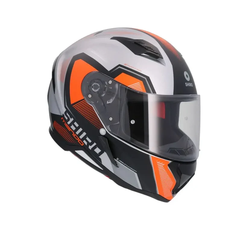 SHIRO HUNTER SH-890 INTEGRALE CASCHI DI MOTO OPACO NERO ARANCIA
