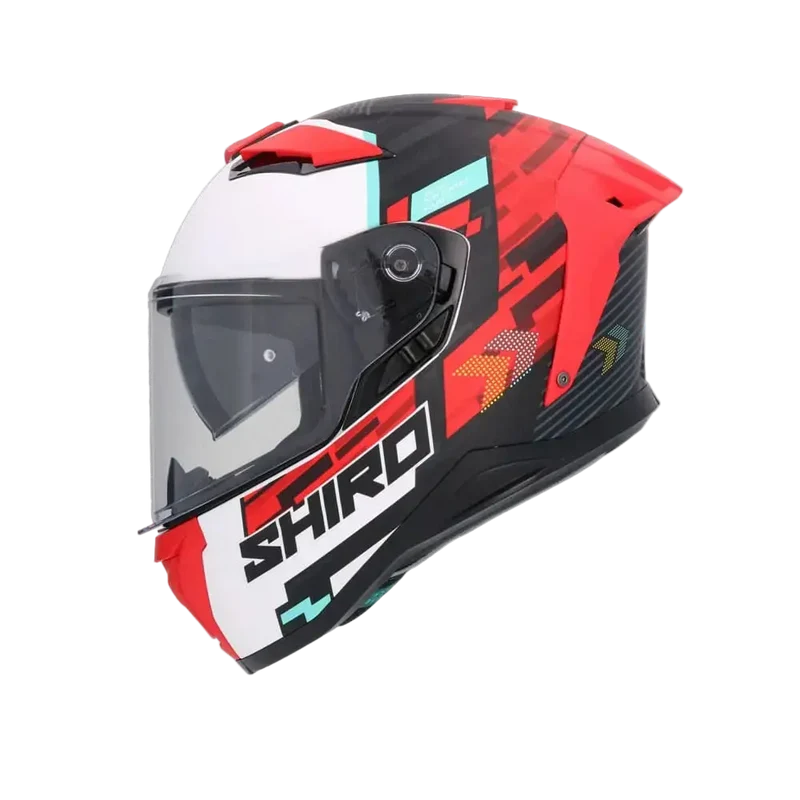 SHIRO FF939 ALPHA CICLO INTEGRALI CASCHI DI MOTO ROSSO OPACO