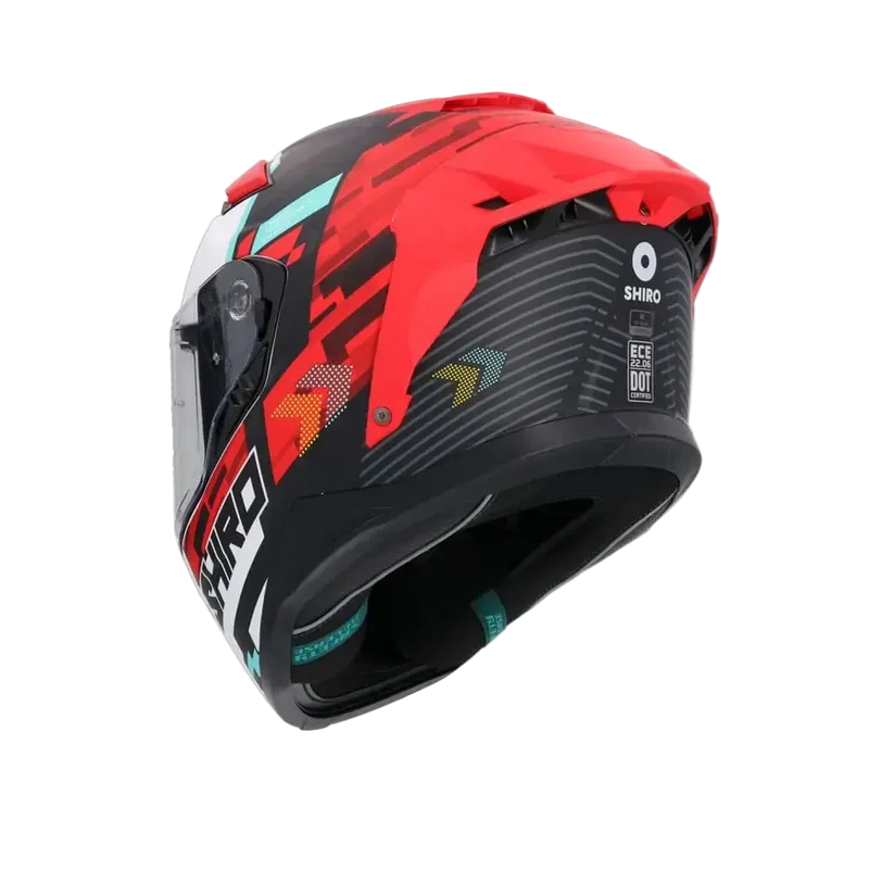 SHIRO FF939 ALPHA CICLO INTEGRALI CASCHI DI MOTO ROSSO OPACO