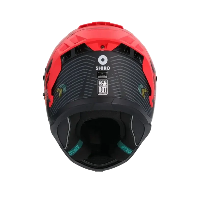 SHIRO FF939 ALPHA CICLO INTEGRALI CASCHI DI MOTO ROSSO OPACO