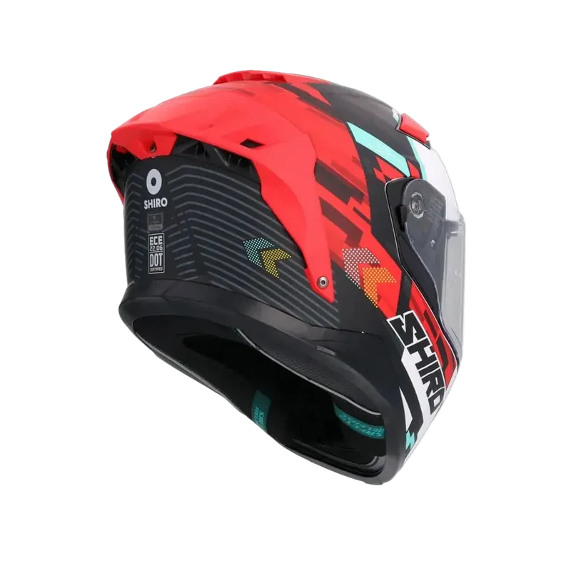SHIRO FF939 ALPHA CICLO INTEGRALI CASCHI DI MOTO ROSSO OPACO