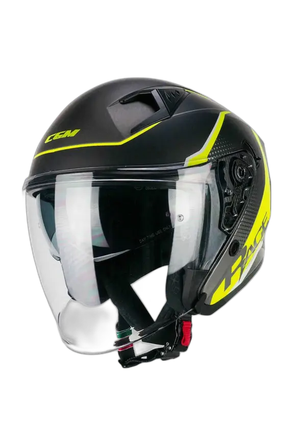 CGM 127G DEEP RACE JET CASCHI DI MOTO GRAFITE GIALLO FLUO OPACO