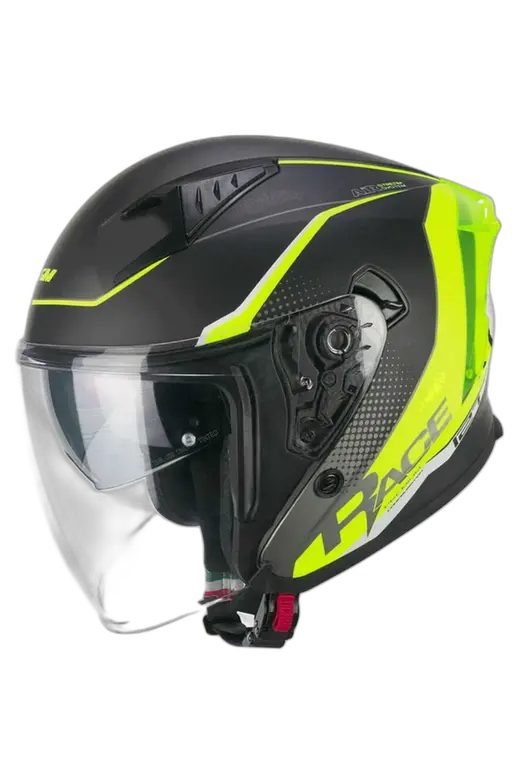 CGM 127G DEEP RACE JET CASCHI DI MOTO GRAFITE GIALLO FLUO OPACO