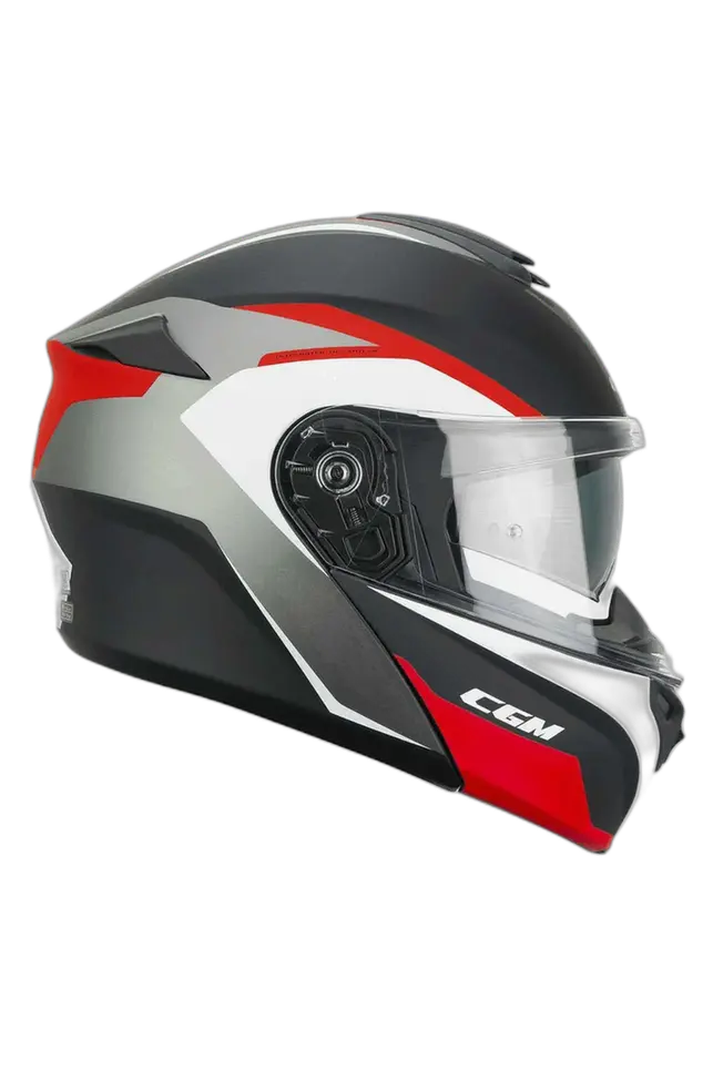 CGM 568G BER DRESDA MOTO MODULARE CASCHI DI MOTO NERO ROSSO OPACO