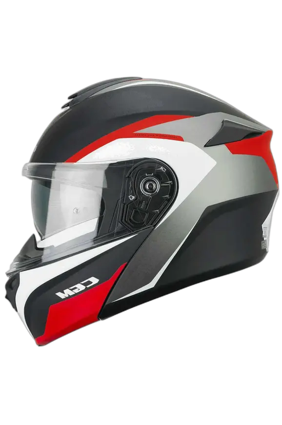 CGM 568G BER DRESDA MOTO MODULARE CASCHI DI MOTO NERO ROSSO OPACO