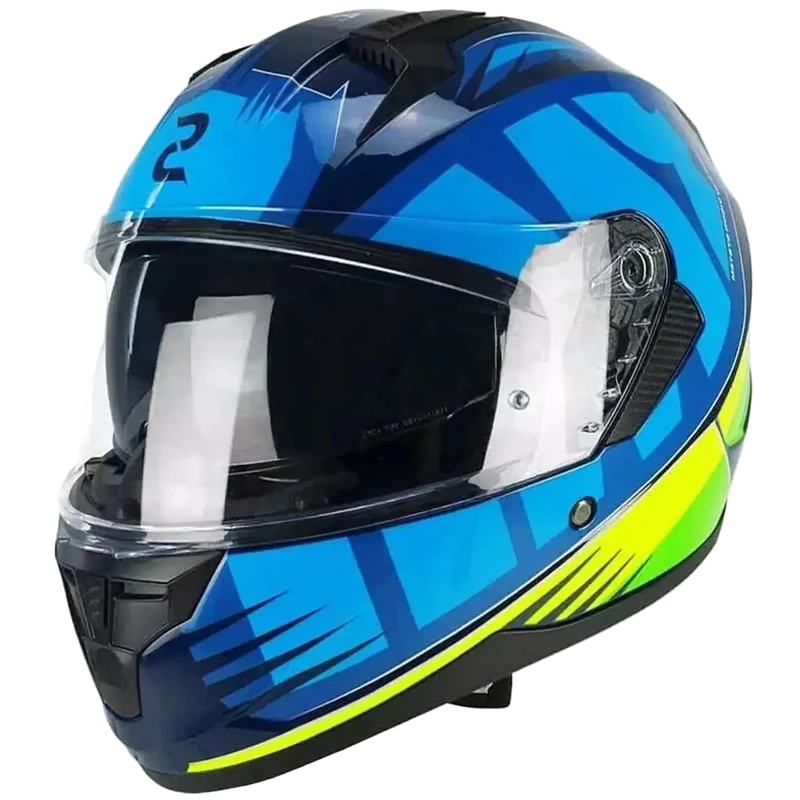 SKA-P 3MHG Speeder sport Moto Integrali Caschi Blu Giallo