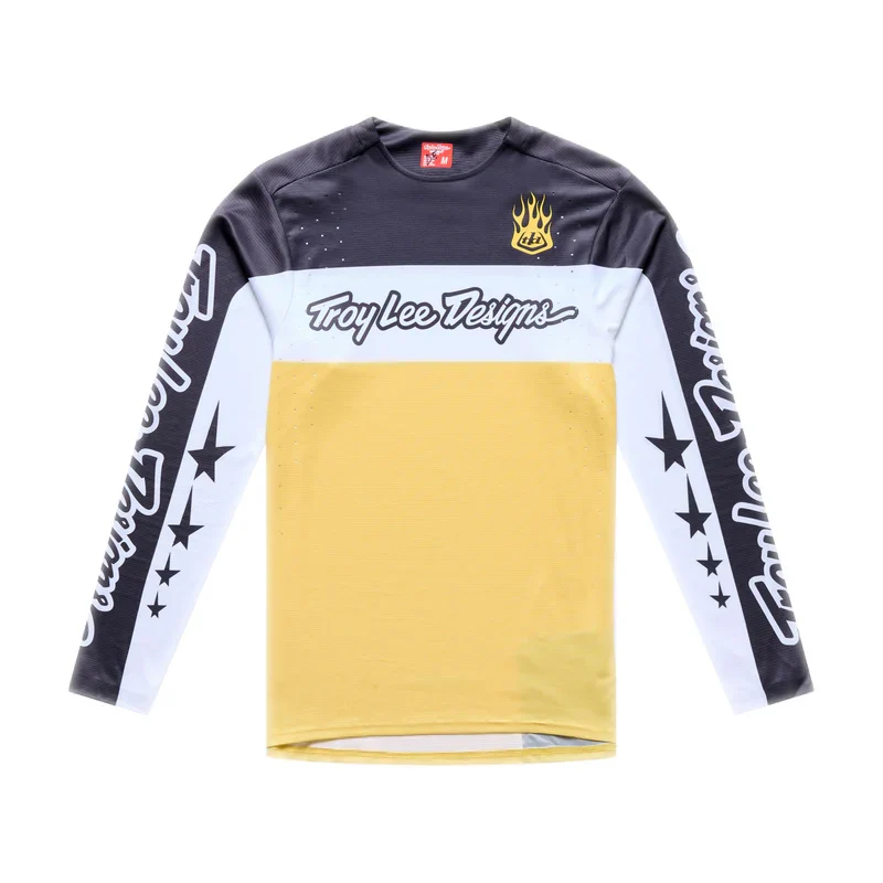 Maglia maniche lunghe Troy Lee Designs Yo Moto - Nero Giallo