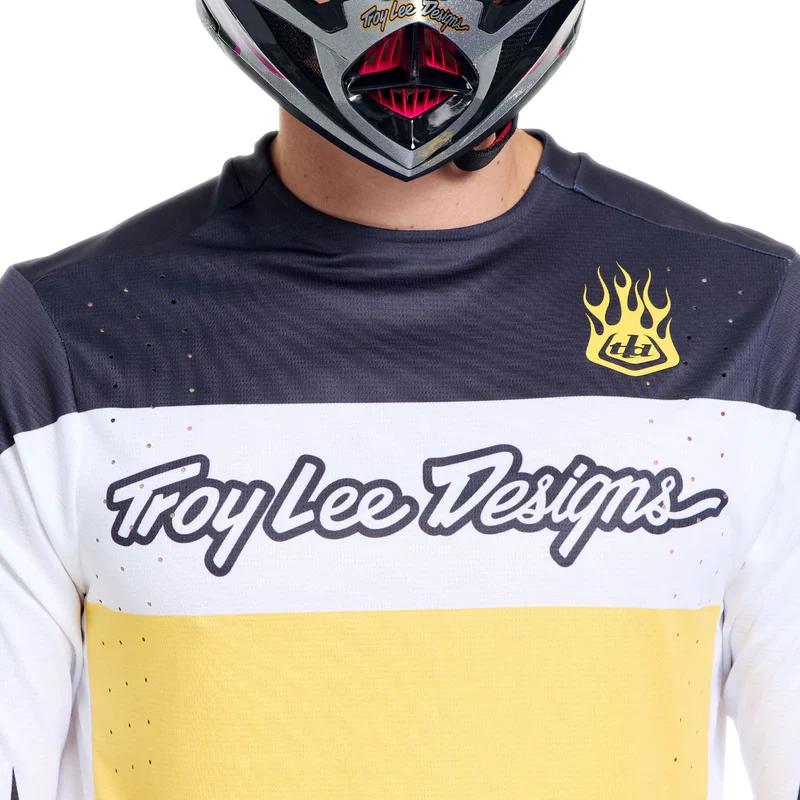 Maglia maniche lunghe Troy Lee Designs Yo Moto - Nero Giallo