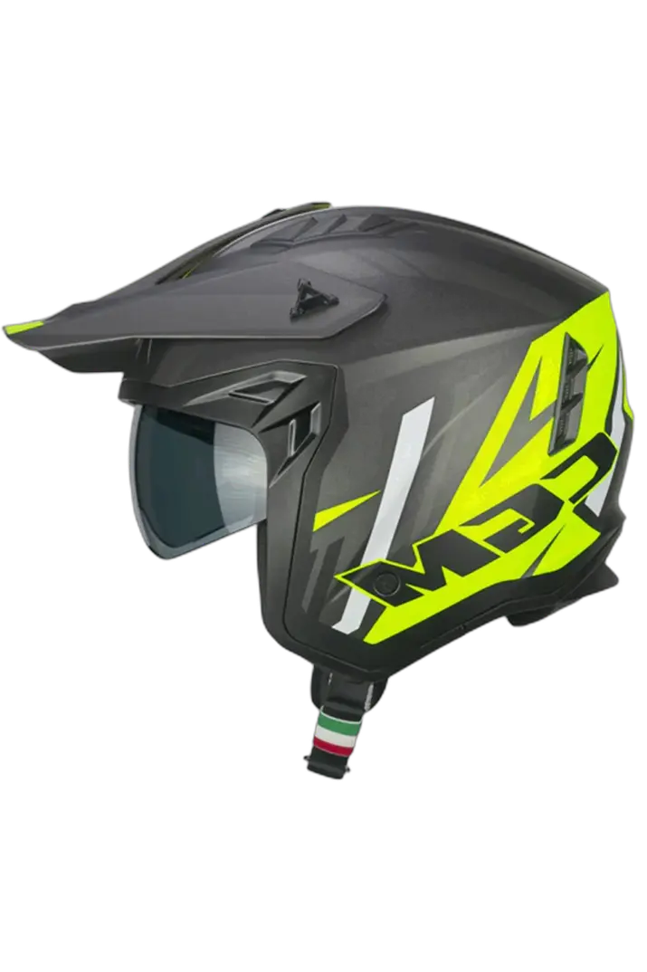 CGM 155X RUSH SPRINT JET GRAFITE CASCHI DI MOTO GIALLO FLUO OPACO