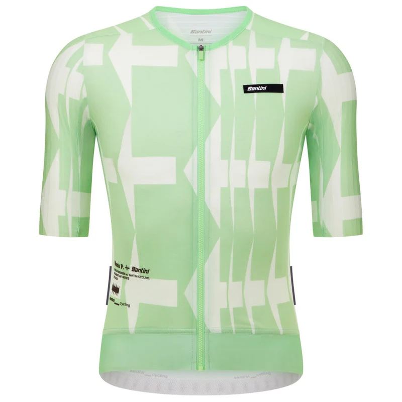 Maglia Santini Mads Pedersen Momentum Series - Verde bianco