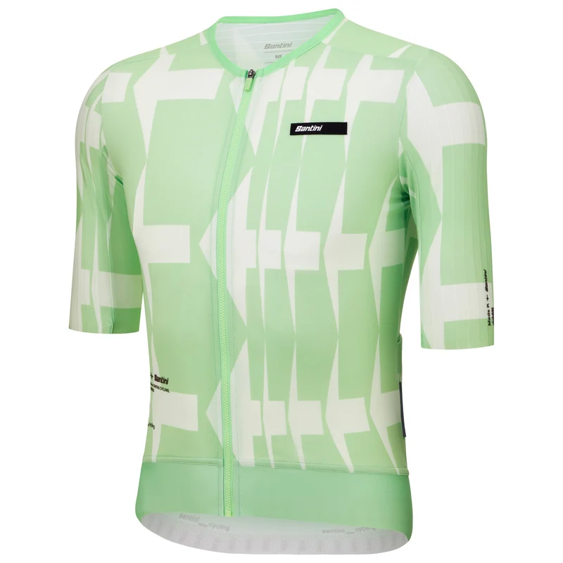 Maglia Santini Mads Pedersen Momentum Series - Verde bianco