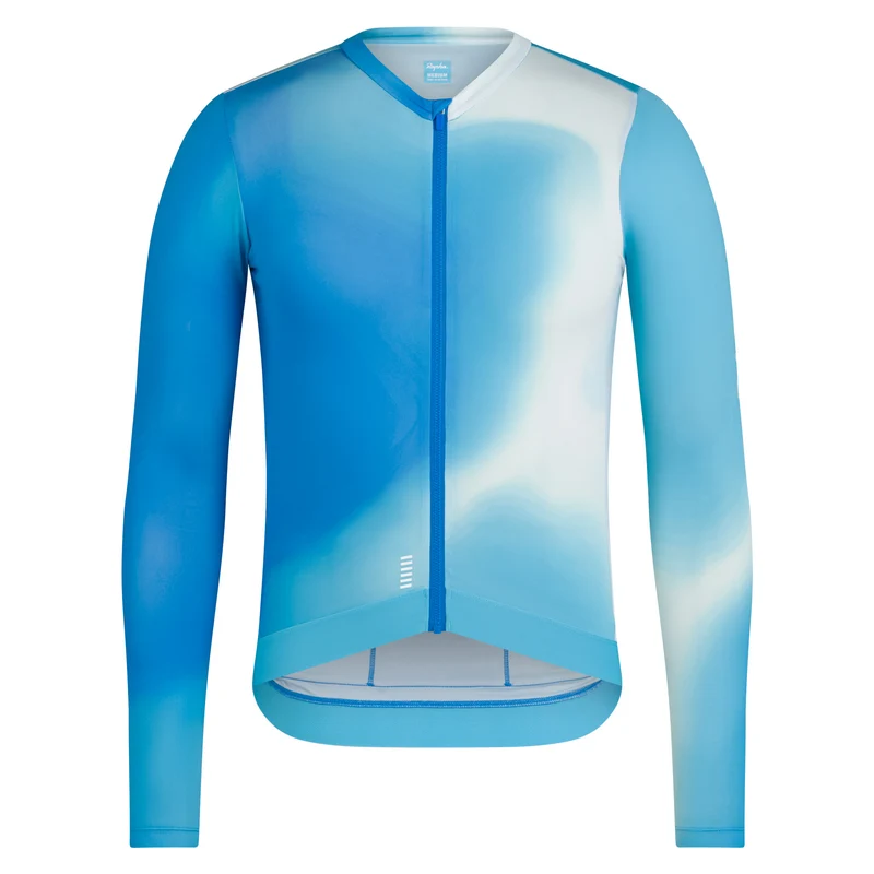 Maglia maniche lunghe Rapha Pro Team Lightweight 3 Surface Print - Azzurro