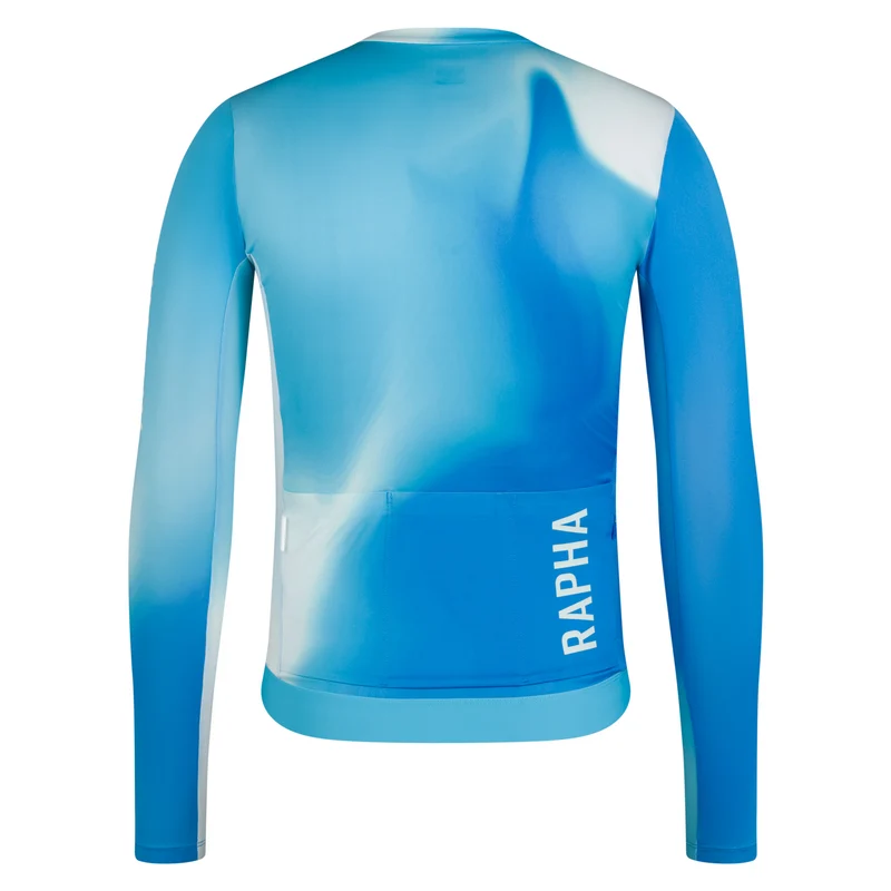 Maglia maniche lunghe Rapha Pro Team Lightweight 3 Surface Print - Azzurro