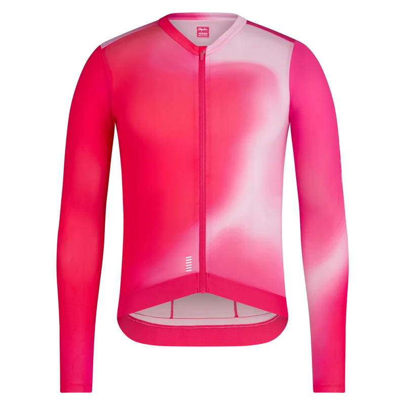 Maglia maniche lunghe Rapha Pro Team Lightweight 3 Surface Print - Rosa