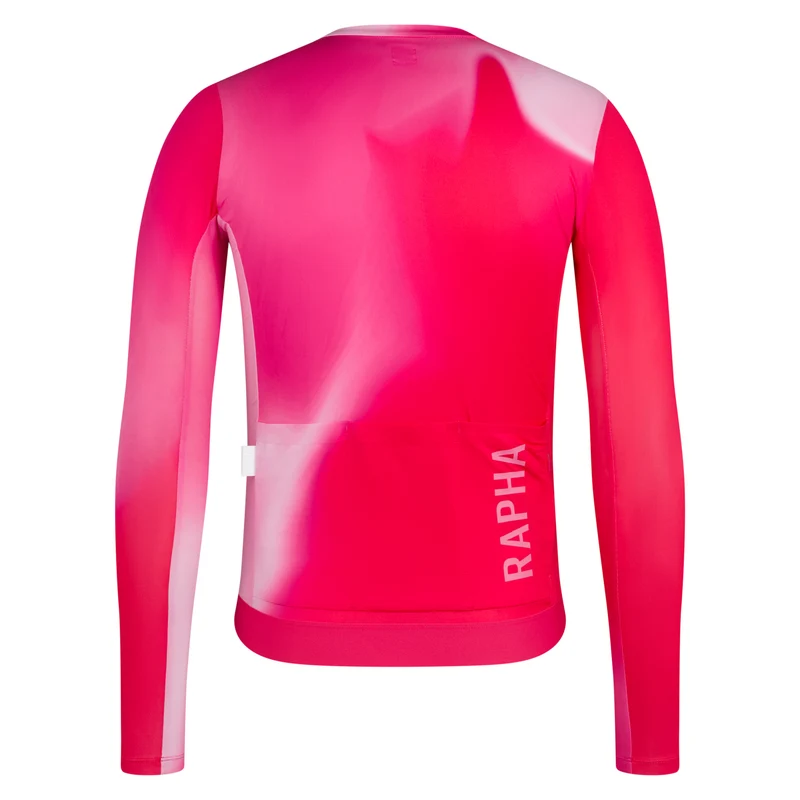 Maglia maniche lunghe Rapha Pro Team Lightweight 3 Surface Print - Rosa