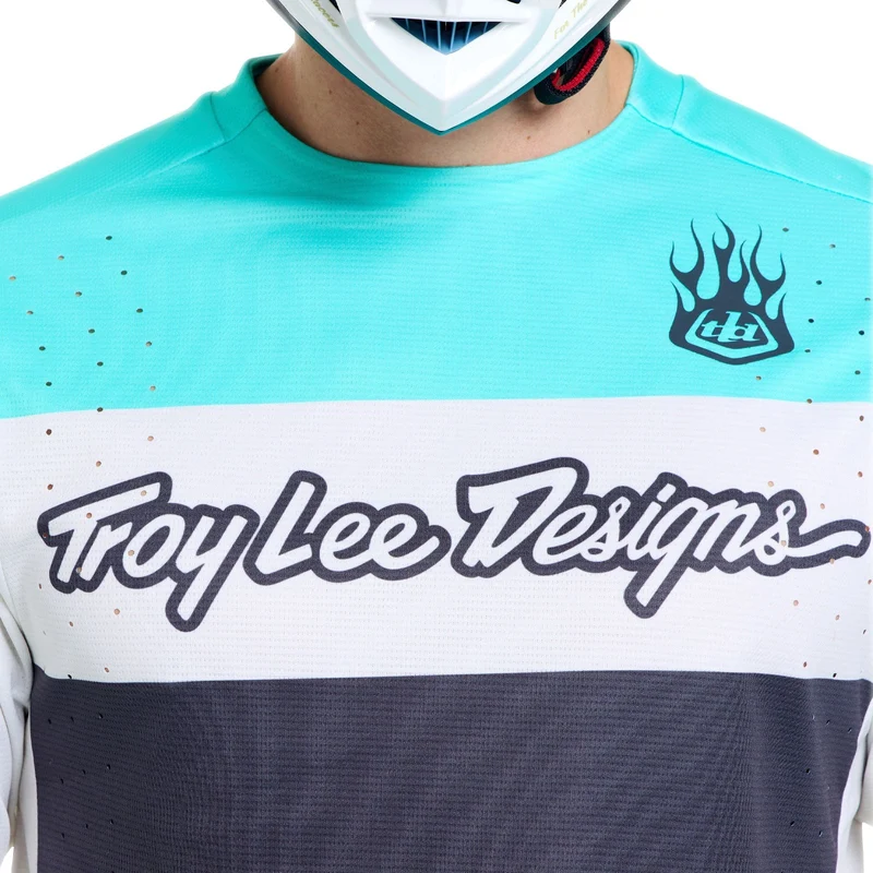 Maglia maniche lunghe Troy Lee Designs Yo Moto - Nero azzurro