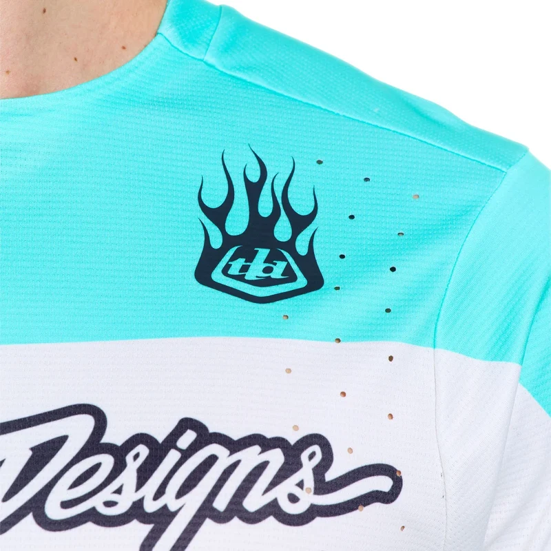 Maglia maniche lunghe Troy Lee Designs Yo Moto - Nero azzurro