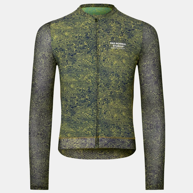 Maglia maniche lunghe Pas Normal Studios Essential Light AOP Grain - Verde