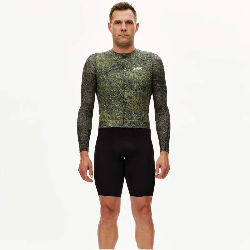 Maglia maniche lunghe Pas Normal Studios Essential Light AOP Grain - Verde