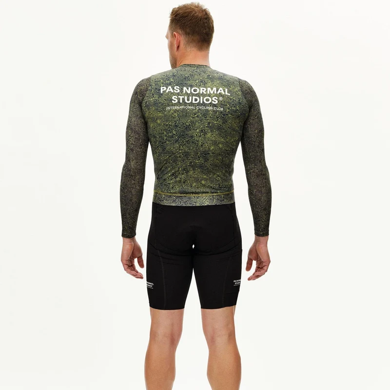 Maglia maniche lunghe Pas Normal Studios Essential Light AOP Grain - Verde