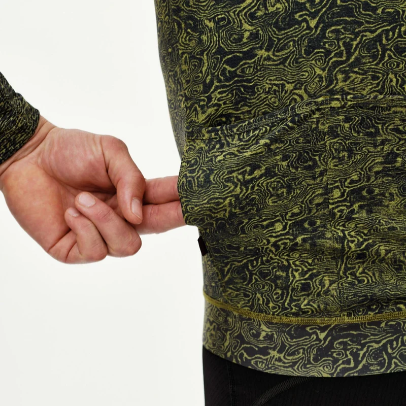 Maglia maniche lunghe Pas Normal Studios Essential Light AOP Grain - Verde