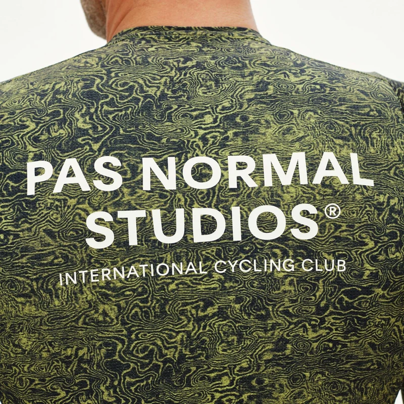 Maglia maniche lunghe Pas Normal Studios Essential Light AOP Grain - Verde