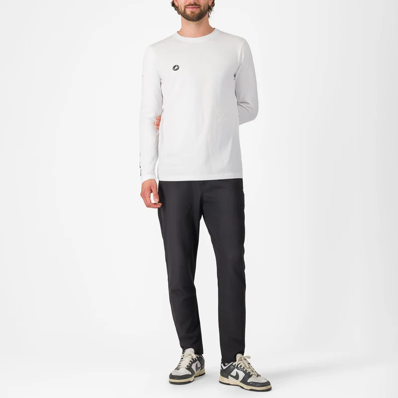 T-Shirt maniche lunghe Castelli Logo Tee - Bianco