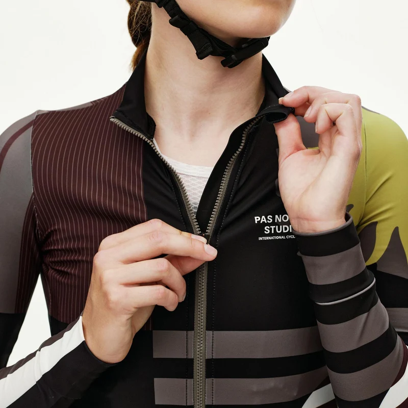 Maglia donna maniche lunghe Pas Normal Studios Mechanism AOP International - Verde