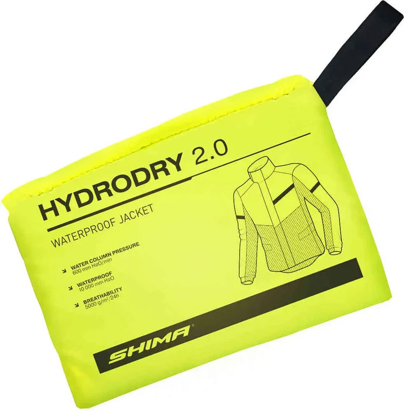 SHIMA HYDRODRY 2.0 IMPERMEABILE GIACCA UOMO NERO GIALLO