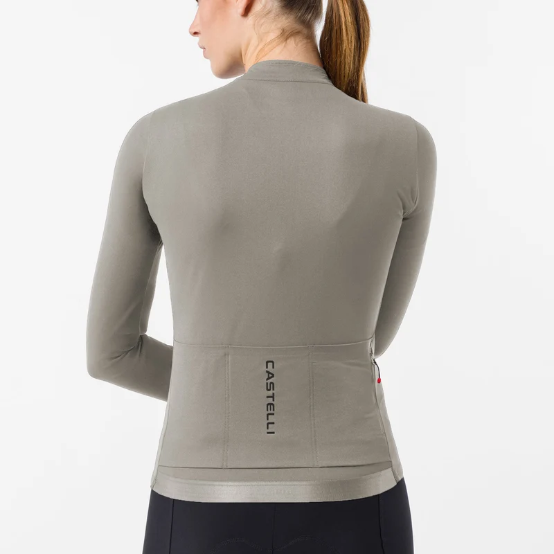Maglia donna maniche lunghe Castelli Thermowoven - Beige