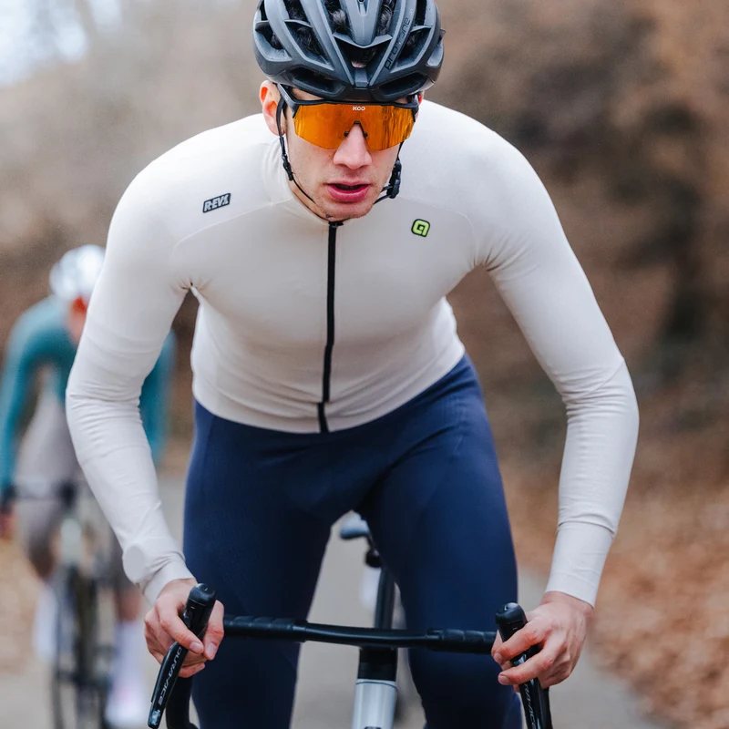 Maglia maniche lunghe Ale R-EV1 Warm Race - Beige