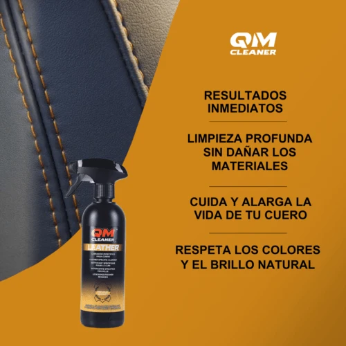 QM CLEANER LEATHER | LIMPIADOR DE PIEL, CUERO Y POLI PIEL 500ML
