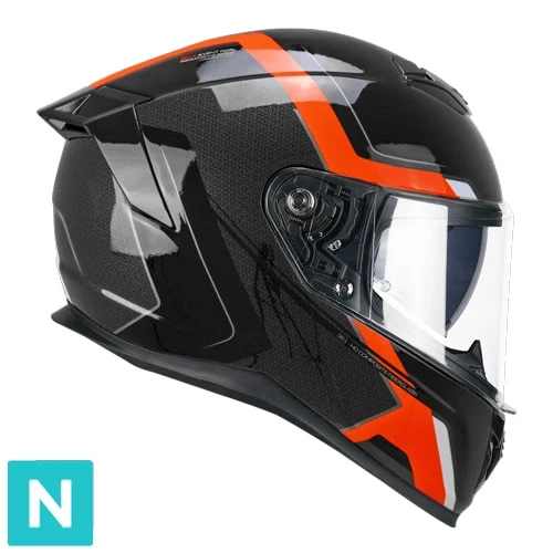 CGM 361X AVENT FIBRA RIDE JET LUNGO CASCHI DI MOTO NERO ROSSO FLOU