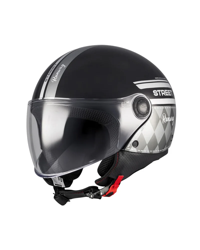 MT OF501 B STREET S RUNWAY B2 CASCHI DI MOTO BRILLO