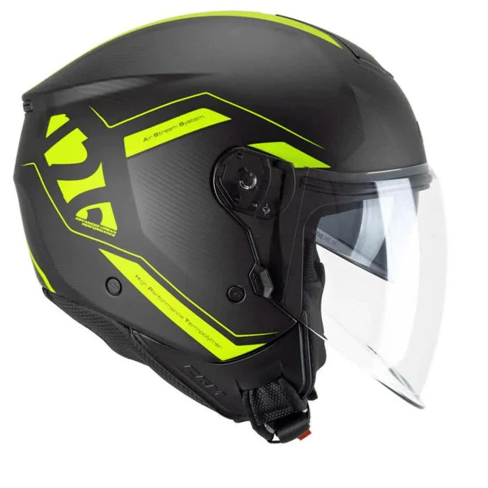 CGM 126G IPER CITY JET CASCHI DI MOTO NERO GIALLO FLUO