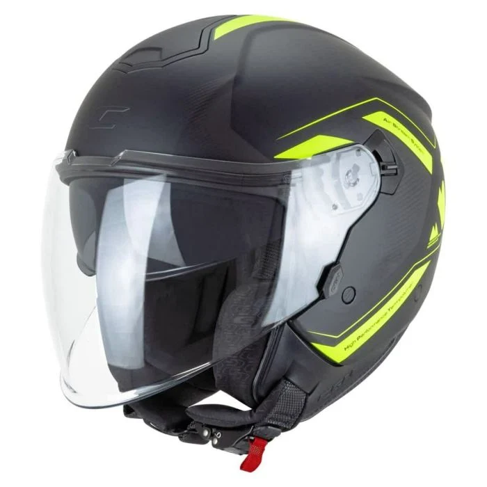 CGM 126G IPER CITY JET CASCHI DI MOTO NERO GIALLO FLUO