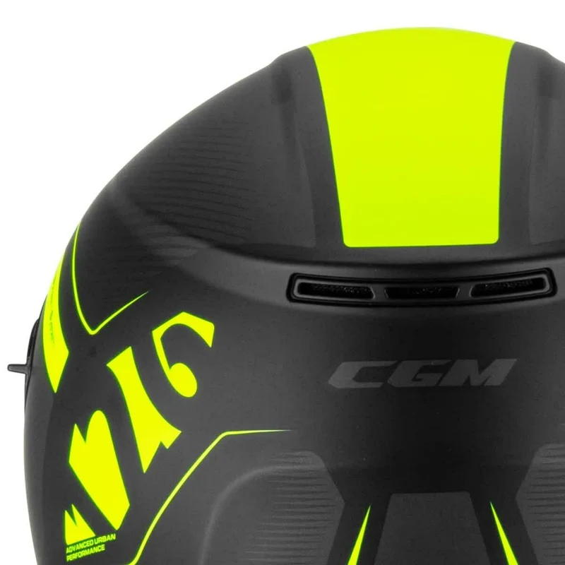 CGM 126G IPER CITY JET CASCHI DI MOTO NERO GIALLO FLUO