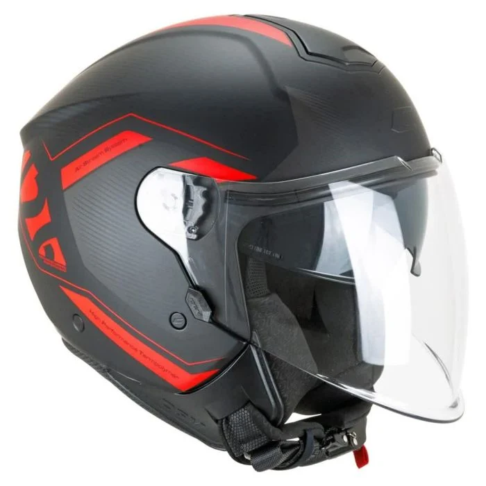 CGM 126G IPER CITY JET CASCHI DI MOTO NERO ROSSO