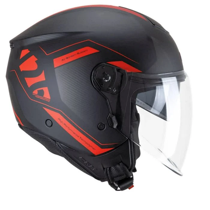 CGM 126G IPER CITY JET CASCHI DI MOTO NERO ROSSO