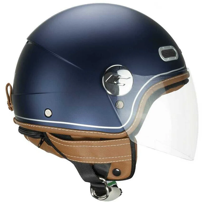 CGM 191V PIX VINTAGE JET CASCHI DI MOTO RASO BLU ARGENTO