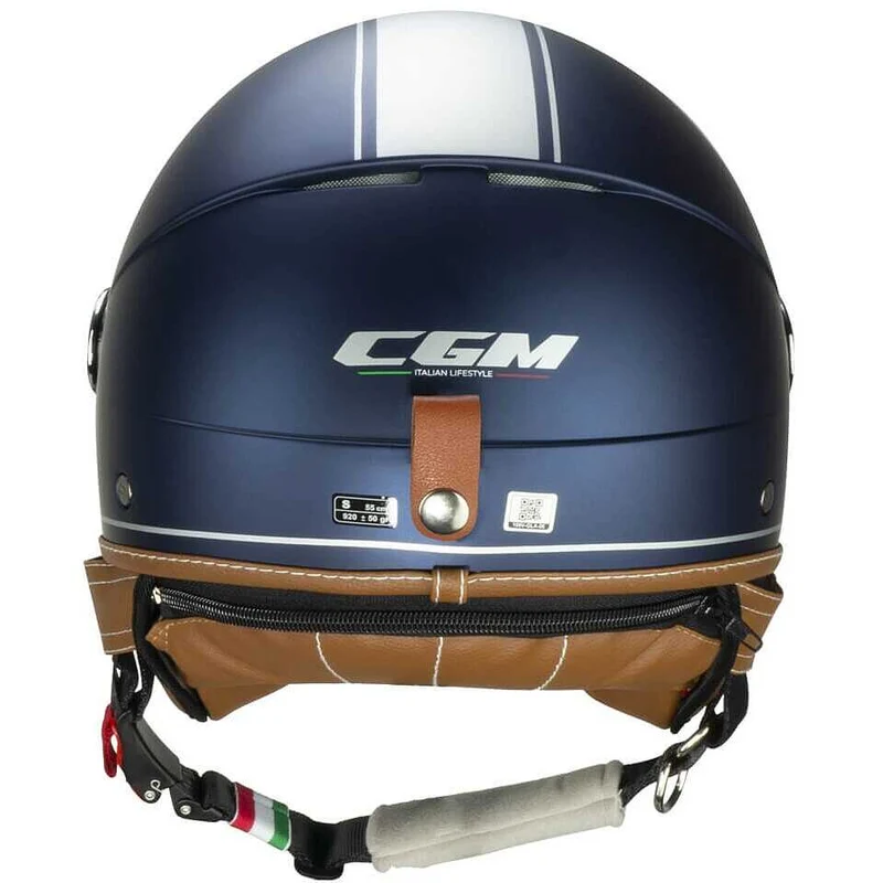 CGM 191V PIX VINTAGE JET CASCHI DI MOTO RASO BLU ARGENTO