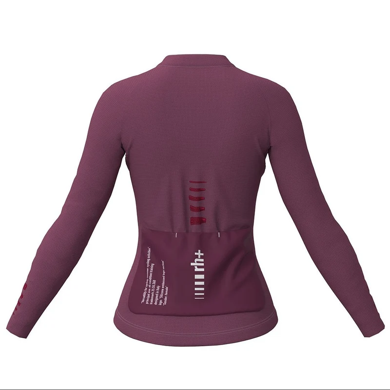 Maglia donna maniche lunghe Rh+ Aries - Bordeaux