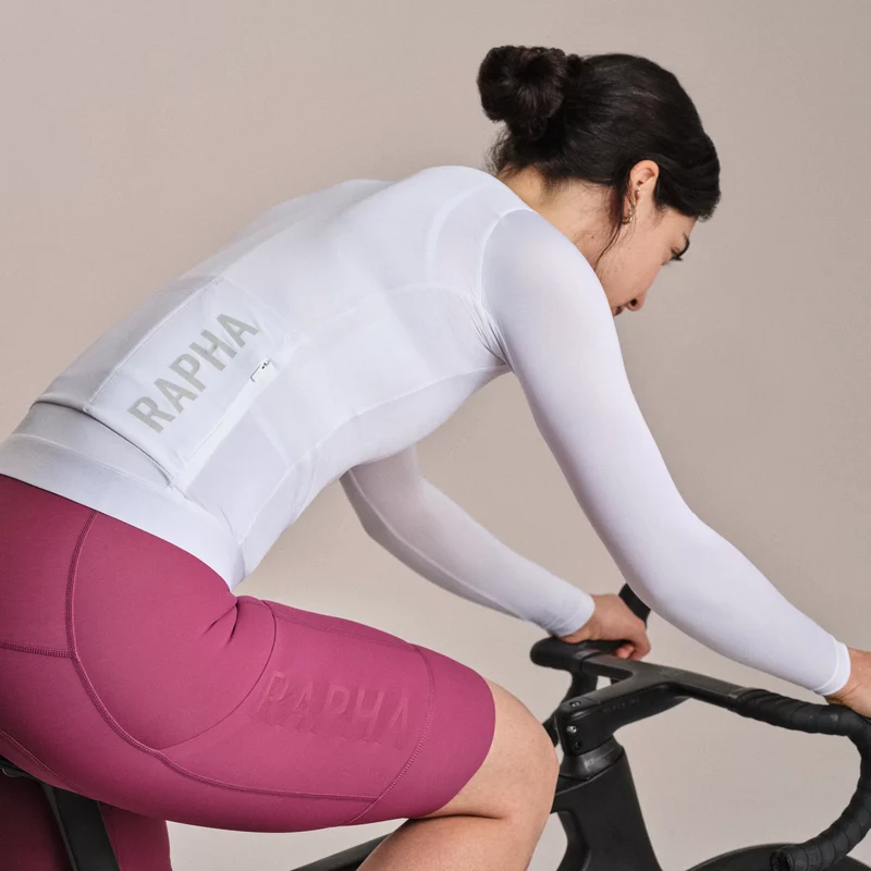 Maglia donna maniche lunghe Rapha Pro Team Lightweight 3 - Bianco
