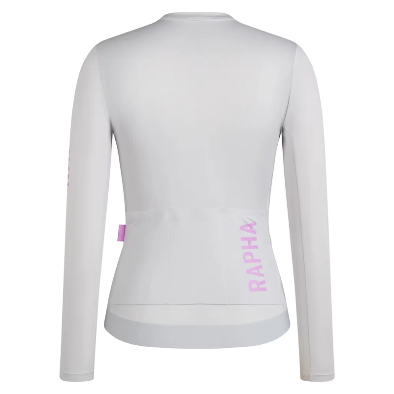 Maglia donna maniche lunghe Rapha Pro Team Lightweight 3 - Grigio chiaro