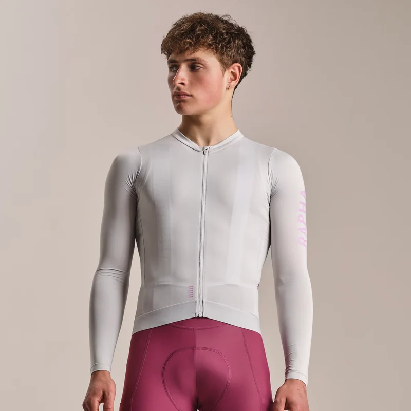 Maglia maniche lunghe Rapha Pro Team Lightweight 3 - Grigio chiaro