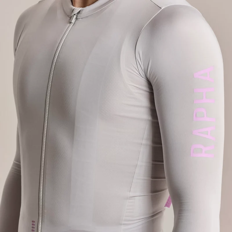 Maglia maniche lunghe Rapha Pro Team Lightweight 3 - Grigio chiaro