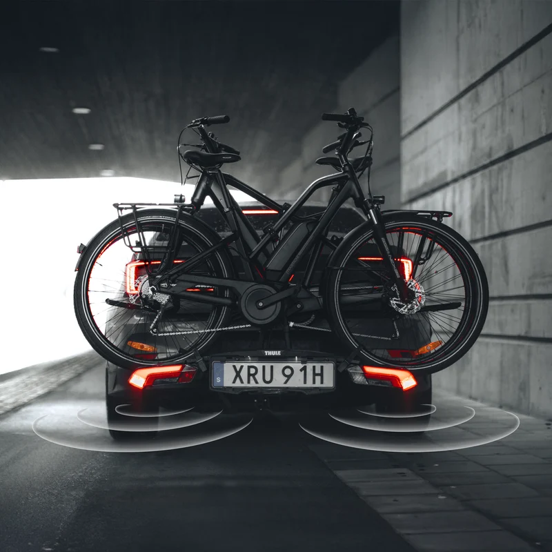 Portabici da installare sul gancio di traino Thule Epos ParkSecure 91cm - Nero